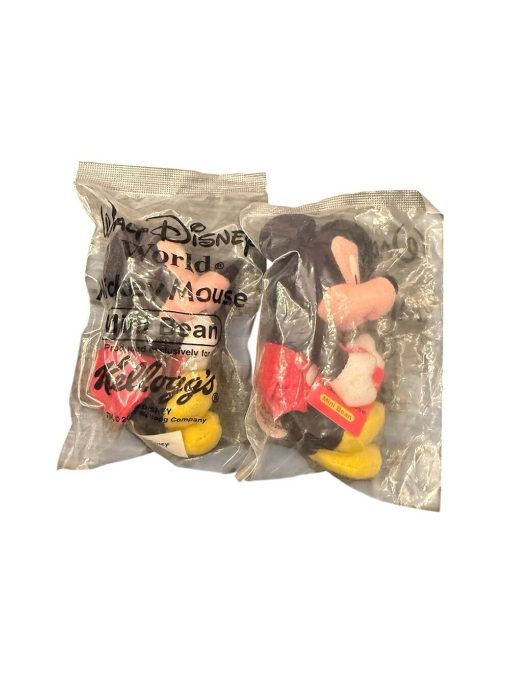 Vintage NEW Walt Disney World Kellogg's Mickey Mouse Plush Toys 2001 Bundle